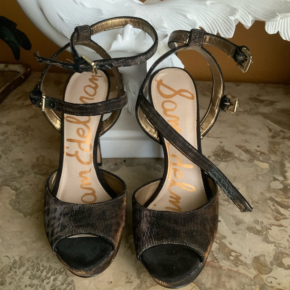 Sam Edelman - Nadine - Black and bronze Heels